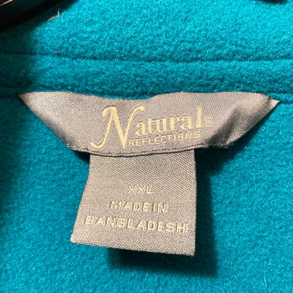 Teal Full-Zip Fleece Jacket CXL - Picture 2 of 3